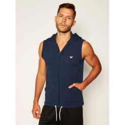 Bluza Emporio Armani 211807 0P464 06935. Niebieskie bluzy męskie Emporio Armani, m, bez wzorów, bez kołnierzyka, bez rękawów, bez kaptura. W wyprzedaży za 249,00 zł.