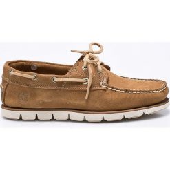 Timberland - Mokasyny. Pomarańczowe mokasyny męskie marki Timberland, ze skóry, z okrągłym noskiem. W wyprzedaży za 399,90 zł.