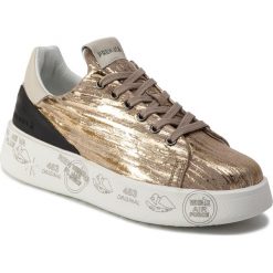 Sneakersy PREMIATA - Belle 3713 Złoty. Żółte półbuty damskie marki Premiata, na co dzień, bez wzorów, ze skóry, bez obcasa, na koturnie, bez zapięcia. Za 899,00 zł.