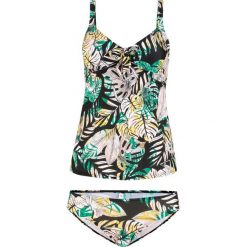 Tankini (2 części) bonprix zielono-czarny. Czarne stroje kąpielowe damskie bonprix, z nadrukiem. Za 89,99 zł.