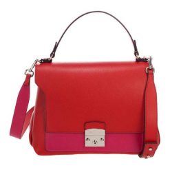 Torebki klasyczne damskie: Skórzana torebka w kolorze czerwonym – (S)30 x (W)37 x (G)14 cm