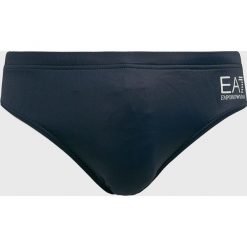 EA7 Emporio Armani - Kąpielówki. Czarne kąpielówki męskie EA7 Emporio Armani, s, z nadrukiem, z elastanu. W wyprzedaży za 119,90 zł.