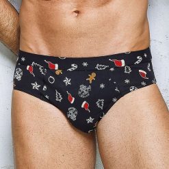 Świąteczne slipy E.COVERI Xmas. Brązowe slipy męskie marki Enrico Coveri, m, z dzianiny. Za 16,78 zł.