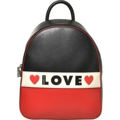 Love Moschino Plecak damski JC4229-PP08-KD1-00A czarny. Czarne plecaki damskie Love Moschino, z napisami, eleganckie. Za 869,00 zł.