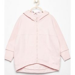 Bluzy dziewczęce: Bluza oversize z nadrukiem na plecach - Różowy