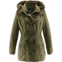 Kurtka parka z guzikami kołkami bonprix zielony khaki. Zielone kurtki damskie bonprix. Za 89,99 zł.