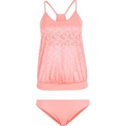 Tankini (2 części) bonprix różowy. Różowe stroje kąpielowe damskie bonprix, bez wzorów. Za 134,99 zł.