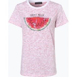 Franco Callegari - T-shirt damski, różowy. Różowe t-shirty damskie marki Franco Callegari, w paski, bez kołnierzyka. Za 49,95 zł.