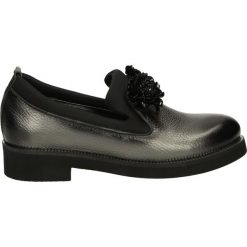 Mokasyny - 96098 ORO 159. Czarne mokasyny damskie Venezia, ze skóry. Za 249,00 zł.