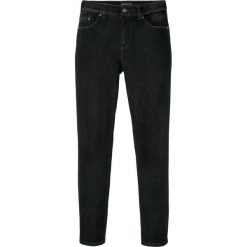 Dżinsy "multi-stretch" z wygodnym paskiem Regular Fit bonprix czarny denim. Czarne jeansy męskie bonprix, m, bez wzorów. Za 139,99 zł.