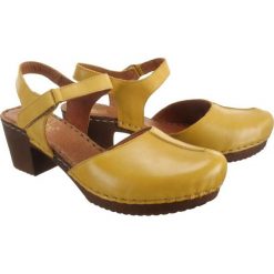 MANITU 910857-6 gelb, czółenka damskie. Czółenka damskie Manitu, bez wzorów, ze skóry, bez obcasa, na obcasie, bez zapięcia. Za 219,90 zł.