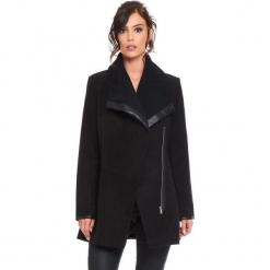 Płaszcz "Suzy" w kolorze czarnym. Czarne płaszcze damskie marki Cosy Winter, s, ze skóry. W wyprzedaży za 227,95 zł.