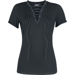 Jawbreaker Lace Shirt Koszulka damska czarny. Czarne bluzki damskie marki Jawbreaker, l, ze sznurowanym dekoltem. Za 54,90 zł.