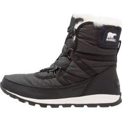 Buty zimowe damskie: Sorel WITHNEY SHORT LACE Botki sznurowane black