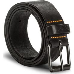 Pasek Męski BOSS - Jesse 50385672 001. Czarne paski męskie Boss, w paski, ze skóry. W wyprzedaży za 179,00 zł.