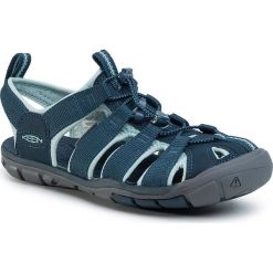 Sandały KEEN - Clearwater Cnx 1022965 Navy/Blue Glow. Niebieskie klapki damskie Keen, bez wzorów, ze skóry, sportowe, bez obcasa, bez zapięcia, outdoorowe. Za 419,00 zł.