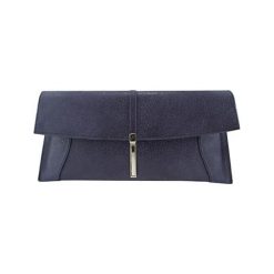 Puzderka: Skórzana kopertówka w kolorze niebieskim – (S)29 x (W)13 cm