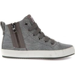 Sneakersy "Alonisso" w kolorze szarym. Szare trampki chłopięce marki geox kids, z gumy, na sznurówki. W wyprzedaży za 142,95 zł.