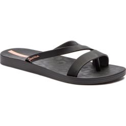 Japonki IPANEMA - Art Fem 26263 Black/Pink 22267. Czarne klapki damskie marki Ipanema, bez wzorów, z tworzywa sztucznego, bez obcasa. Za 69,99 zł.