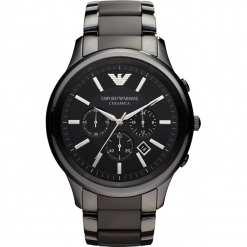 Zegarek EMPORIO ARMANI - Renato AR1451 Black/Silver/Steel. Czarne zegarki męskie Emporio Armani. Za 2399,00 zł.