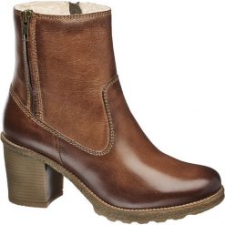 Botki damskie: botki damskie 5th Avenue brązowe
