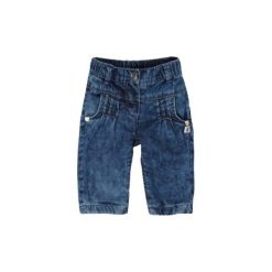 STEIFF Girls Mini Spodnie dżinsowe blue denim. Niebieskie spodnie niemowlęce marki Kanz, z bawełny. Za 83,50 zł.