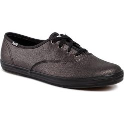 Tenisówki KEDS - Ch Met Canvas WF55597 Blk/Blk. Czarne półbuty damskie Keds, bez wzorów, z gumy, bez zapięcia. W wyprzedaży za 119,00 zł.