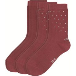 S.Oliver 3-pack Skarpetki Czerwony. Czerwone skarpetki damskie z elastanu. Za 42,95 zł.