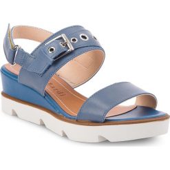 Sandały SERGIO BARDI - Dormelletto SS127314318KD 113. Niebieskie klapki damskie Sergio Bardi, bez wzorów, ze skóry ekologicznej, bez obcasa, na obcasie. W wyprzedaży za 169,00 zł.