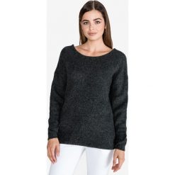 Tom Tailor Denim Sweter Szary. Szare bluzy damskie TOM TAILOR DENIM, m, w koronkowe wzory, z elastanu, bez rękawów, bez kaptura. Za 316,95 zł.