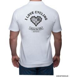 Koszulka polo. I love cycling. Szare koszulki polo Pakamera, m, z nadrukiem. Za 129,00 zł.
