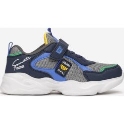 Granatowo-Szare Buty Sportowe Zhamare. Niebieskie buty chłopięce sportowe Born2be, z nubiku, przed kostkę, na sznurówki. Za 84,99 zł.