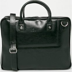 Solier - Torba skórzana. Czarne torby na laptopa Solier, w paski, z materiału. Za 499,90 zł.
