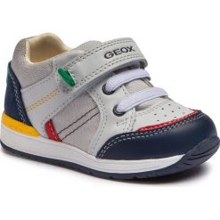 Sneakersy GEOX - B Rishon B. C B920RC 08510 C0899 M White/Navy. Szare trampki chłopięce Geox, bez wzorów, ze skóry, na rzepy. W wyprzedaży za 149,00 zł.