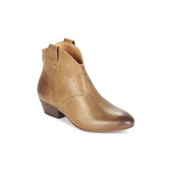 Botki Kickers WESTERN. Pomarańczowe botki damskie Kickers, bez obcasa, bez zapięcia. Za 304,50 zł.