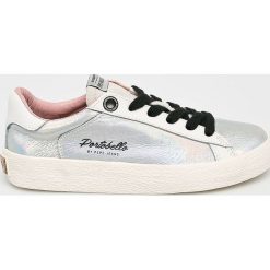 Pepe Jeans - Tenisówki dziecięce. Szare trampki dziewczęce Pepe Jeans, bez wzorów, z jeansu, na sznurówki. W wyprzedaży za 179,90 zł.