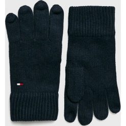 Tommy Hilfiger - Rękawiczki. Czarne rękawiczki męskie TOMMY HILFIGER, z bawełny. Za 119,90 zł.