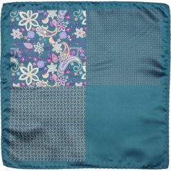 Elegancka Męska Poszetka w Kolorze Morskim -ALTIES- 24x24 cm, Wzór Poczwórny POSZALTTANIA0452. Zielone poszetki męskie Alties, bez wzorów, z materiału, eleganckie. Za 16,90 zł.