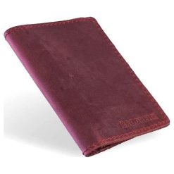 Skórzany cienki portfel slim wallet z miejscem na monety BRODRENE SW08 czerwony - Czerwony. Czerwone portfele męskie Brødrene, bez wzorów, ze skóry. Za 79,99 zł.