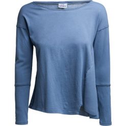 T-shirt DEHA EASY. Niebieskie bluzki damskie Deha, bez wzorów, z bawełny, z asymetrycznym kołnierzem. W wyprzedaży za 81,00 zł.