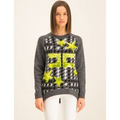 Sweter Elisabetta Franchi MK-69L-96E2-V479. Szare swetry damskie Elisabetta Franchi, l, bez wzorów, klasyczne, bez rękawów, bez kaptura. W wyprzedaży za 1099,00 zł.