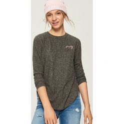 Sweter z haftowanym napisem - Szary. Szare swetry damskie Sinsay, s, z haftami, bez rękawów, bez kaptura. Za 39,99 zł.