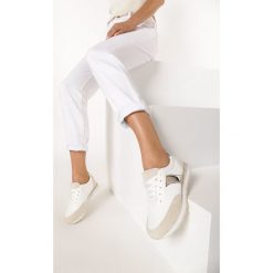 Biało-Beżowe Buty Sportowe Helgoria. Białe buty sportowe damskie Born2be, sportowe. Za 89,99 zł.