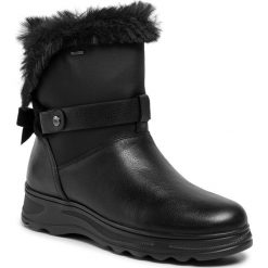 Śniegowce GEOX - D Hosmos B Abx C D84AUC 04611 C9999 Black. Czarne kozaki damskie Geox, ze skóry, bez zapięcia. W wyprzedaży za 339,00 zł.
