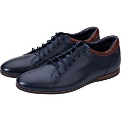 Buty Granatowe Deal. Pomarańczowe buty skate męskie marki LANCERTO, ze skóry, z paskami. W wyprzedaży za 299,90 zł.