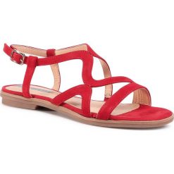 Sandały S.OLIVER - 5-28108-24 Red 500. Czerwone klapki damskie S.Oliver, bez wzorów, z zamszu, bez obcasa, na obcasie. Za 239,00 zł.
