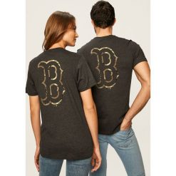 47brand - T-shirt. Szare bluzki damskie 47brand, s, z nadrukiem, z bawełny, z okrągłym kołnierzem. W wyprzedaży za 119,90 zł.