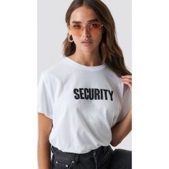 T-shirty damskie: NA-KD Trend T-shirt oversize Security - White