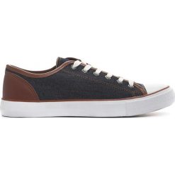 Granatowe Trampki Draw From. Czarne trampki męskie Born2be, bez wzorów, z denimu, na sznurówki. Za 49,99 zł.
