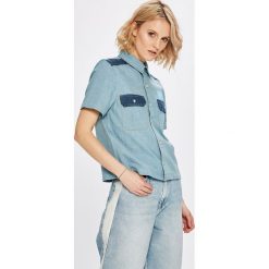 Calvin Klein Jeans - Koszula Boxy Shirt. Niebieskie bluzki damskie marki Calvin Klein Jeans, s, z bawełny, klasyczne, z klasycznym kołnierzykiem, z krótkim rękawem. W wyprzedaży za 269,90 zł.